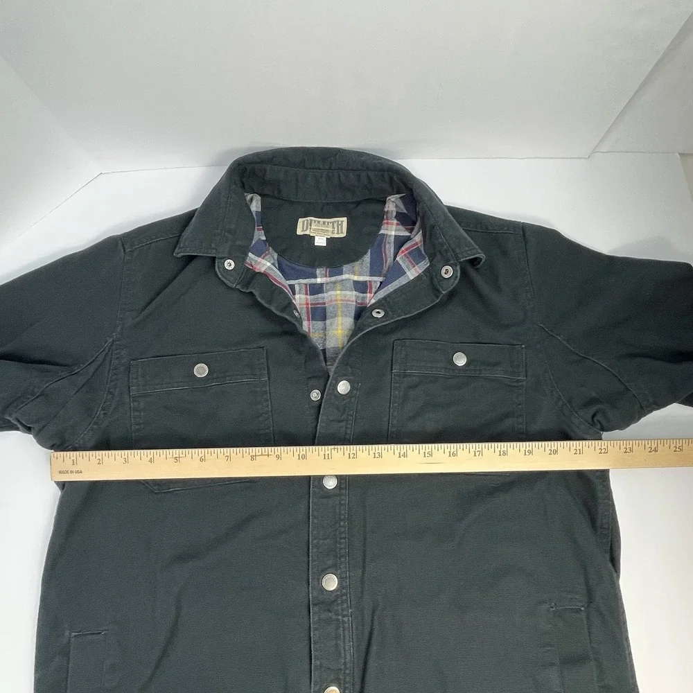 Duluth Trading Fire Hose Flannel Lined Jacket Men's Medium Black